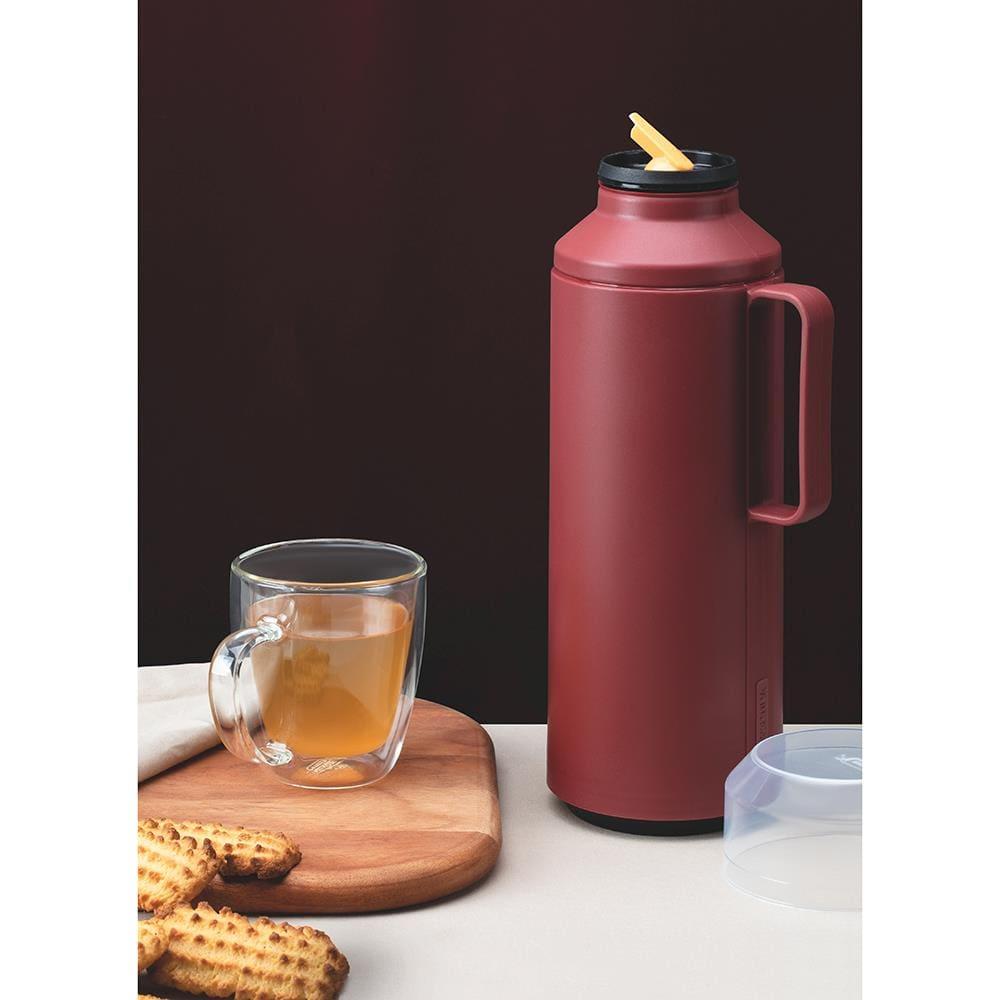 Garrafa Térmica Tramontina Exata em Polipropileno Vinho – 1 L - 3