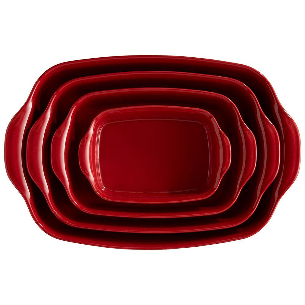 Travessa Retangular Emile Henry em Cerâmica 42x28 cm - Vermelha - 4