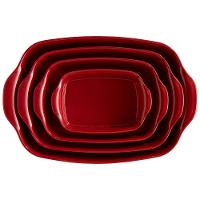 Travessa Retangular Emile Henry em Cerâmica 42x28 cm - Vermelha - 4