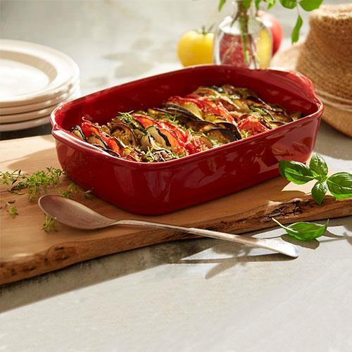 Travessa Retangular Emile Henry em Cerâmica 29x19 cm - Vermelha - 5