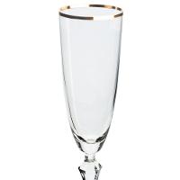 Conjunto de Taças para Champanhe Bohemia Elizabeth em Cristal Ecológico Silver Rim 200 ml – 6 Peças - 3