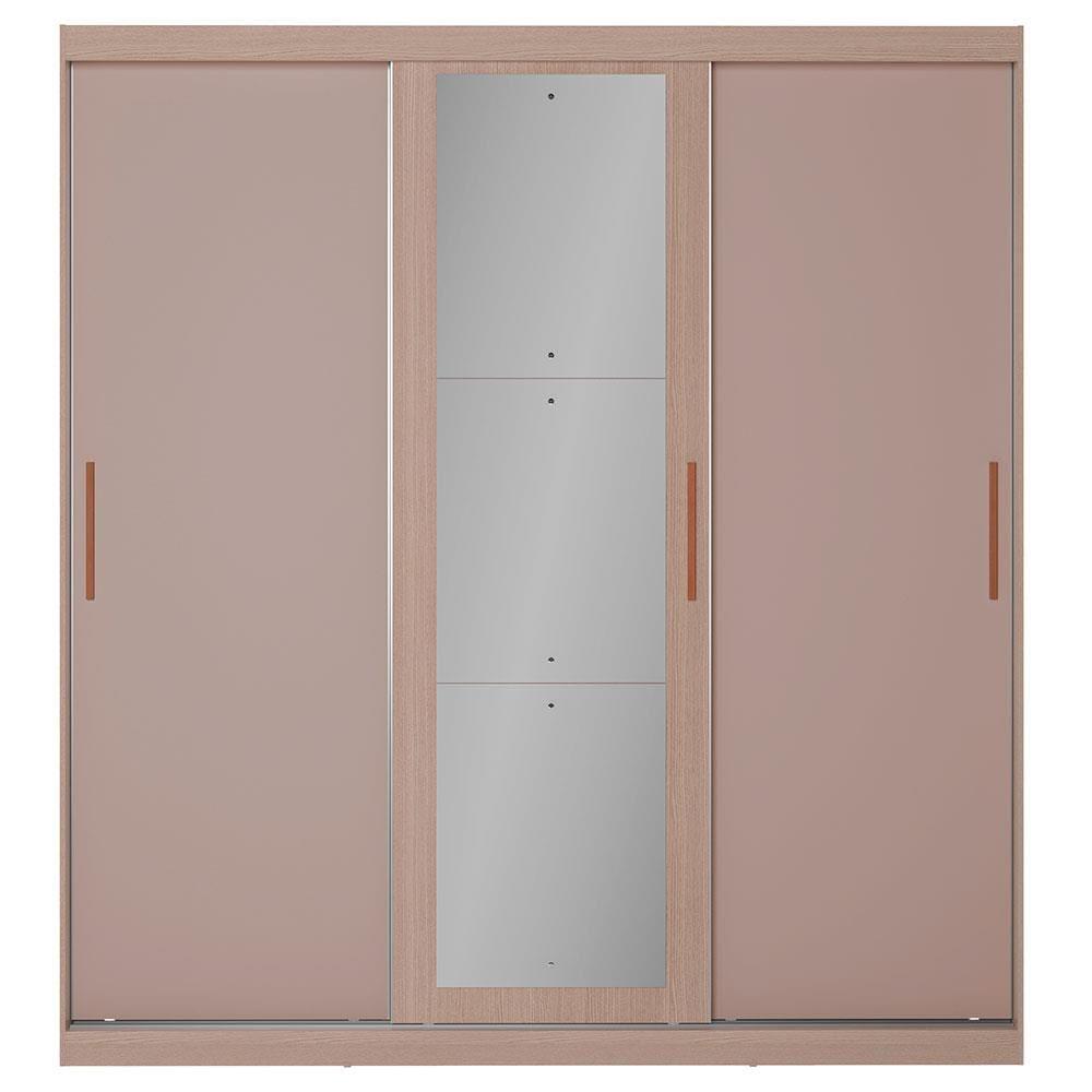 Guarda-Roupa Bartira Paris com Espelho, 3 Portas de Correr e 2 Gavetas - 2