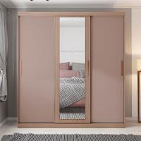 Guarda-Roupa Bartira Paris com Espelho, 3 Portas de Correr e 2 Gavetas - 1