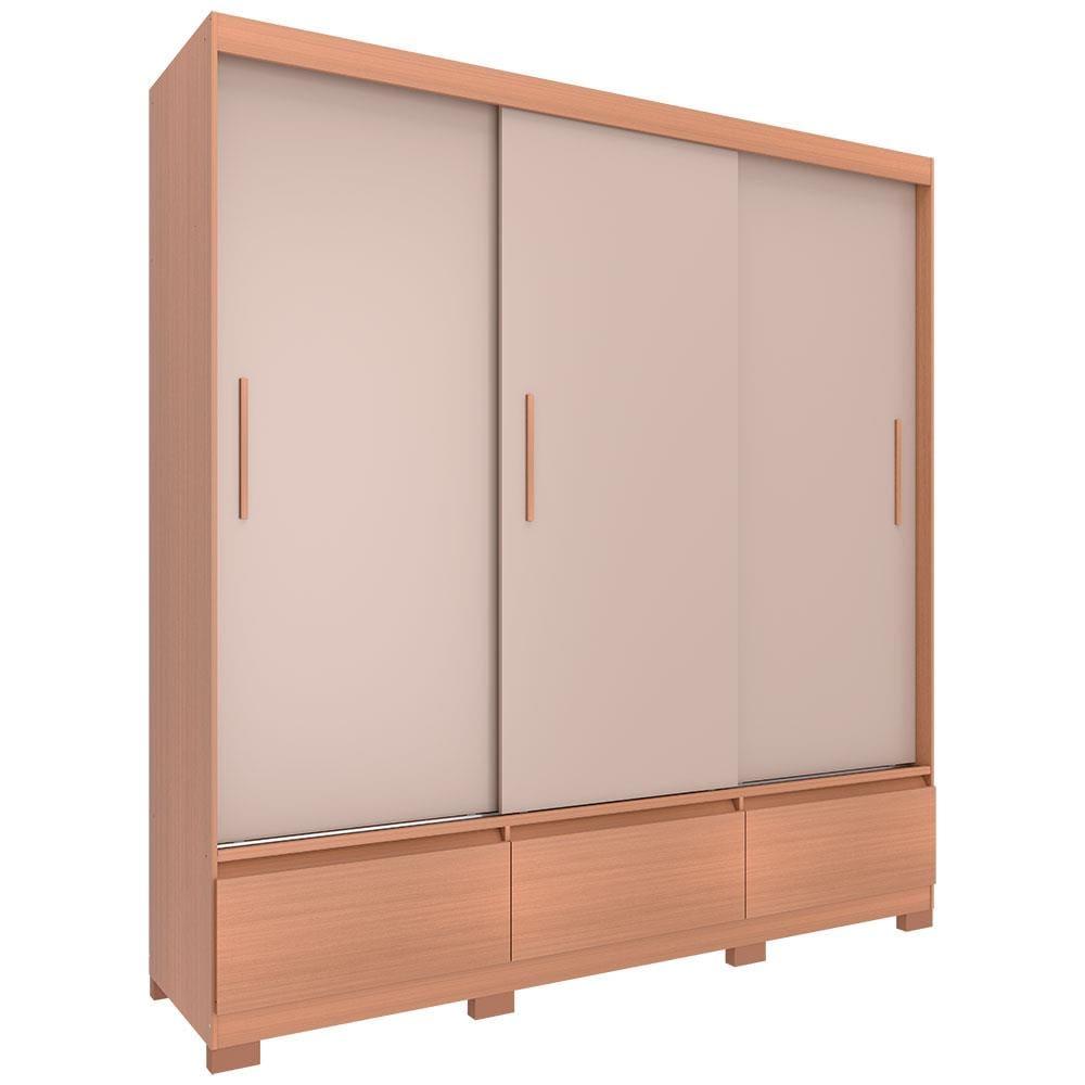 Guarda-Roupa Bartira Monza com 3 Portas de Correr e 3 Gavetas - 199,8cm de largura - 3