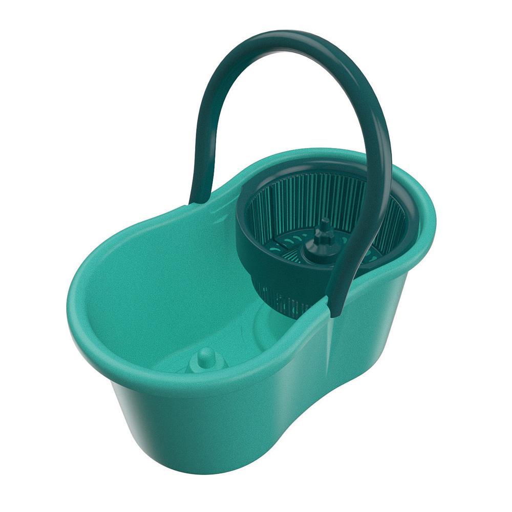 Mop Giratório FlashLimp MOP8209-VA com Balde, Cabo Telescópico e Refil – Verde Água - 8