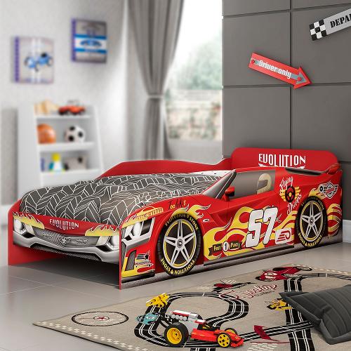 Cama Infantil Móveis Estrela Evolution - Vermelho