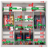 Guarda-Roupa Casal Móveis Europa Londres Flex com Espelho, 2 Portas de Correr e 4 Gavetas - 205cm de largura - 7