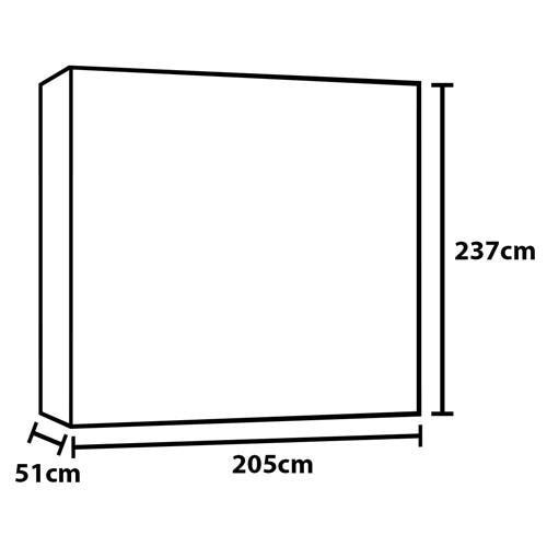 Guarda-Roupa Casal Móveis Europa Londres Flex com Espelho, 2 Portas de Correr e 4 Gavetas - 205cm de largura - 8