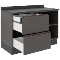 Balcão Bartira Línea com 1 Porta, 3 Gavetas e 1 Prateleira - 120cm de largura - 2