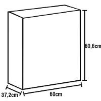 Armário Bartira Línea com 1 Porta de Vidro e 1 Prateleira - 60cm de largura - 4
