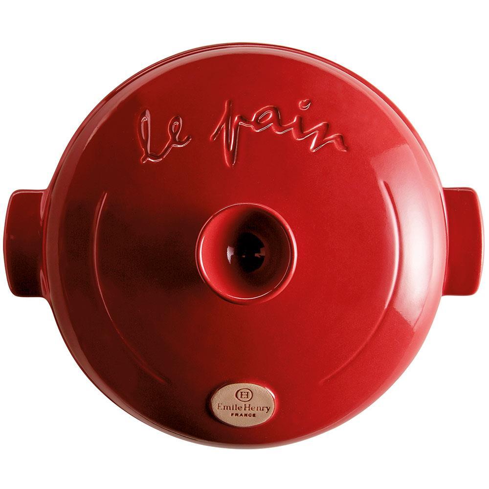 Forma Redonda com Tampa Emile Henry em Cerâmica 34x28,5 cm - Vermelha - 3