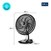 Ventilador de Mesa 40cm Mondial Super Turbo VTX-40-8P 8 Pás 3 Velocidades Preto - 8