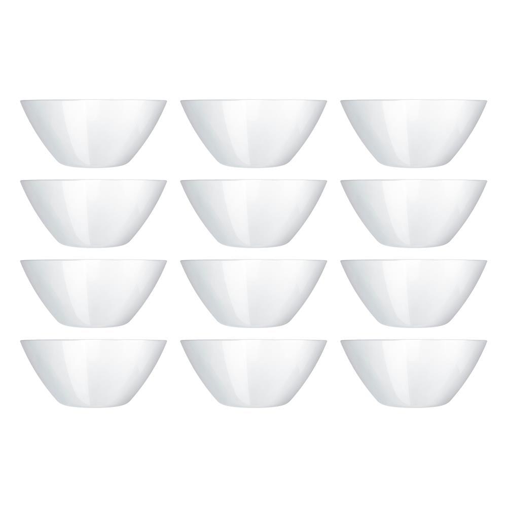 Conjunto de Saladeiras Duralex Opaline Blanc em Vidro 840 ml – 12 Peças - 1