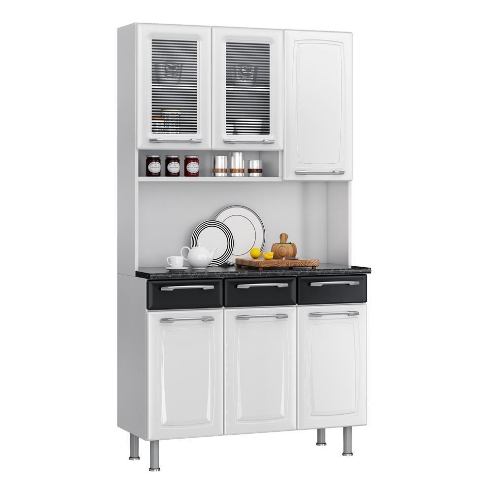 Cozinha Compacta Itatiaia Prisma com 6 Portas e 3 Gavetas - 105cm de largura - 1