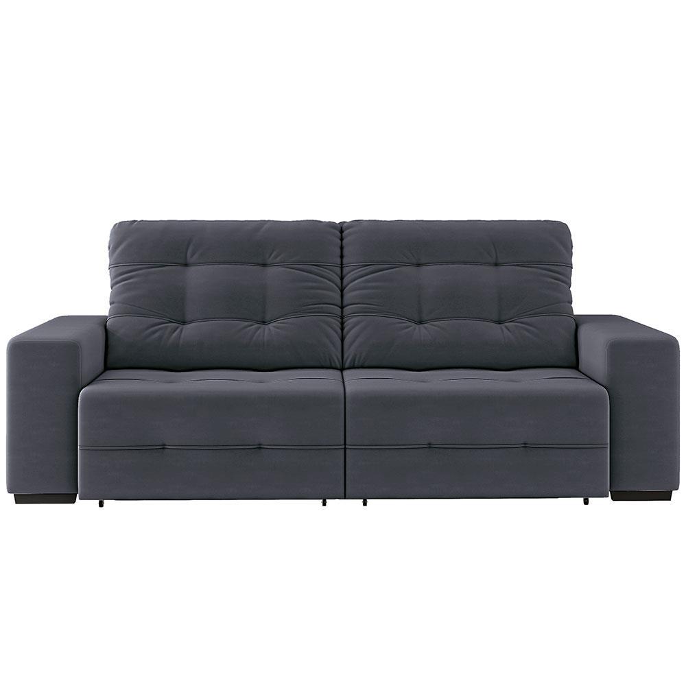 Sofá 4 Lugares Linoforte Bonno Retrátil e Reclinável Revestido em Tecido Suede - 230cm de Largura - 9