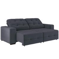 Sofá 4 Lugares Linoforte Bonno Retrátil e Reclinável Revestido em Tecido Suede - 230cm de Largura - 6