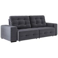 Sofá 4 Lugares Linoforte Bonno Retrátil e Reclinável Revestido em Tecido Suede - 230cm de Largura - 8