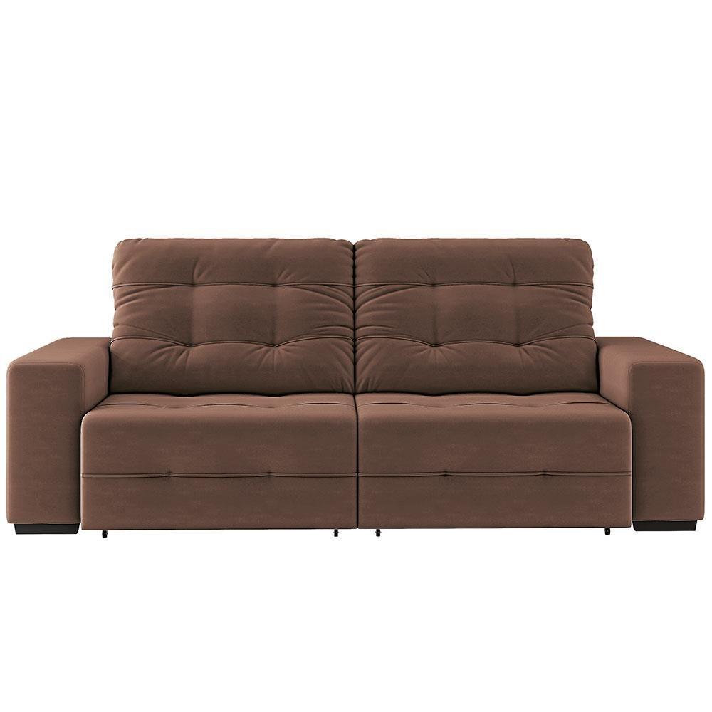 Sofá 4 Lugares Linoforte Bonno Retrátil e Reclinável Revestido em Tecido Suede - 230cm de Largura - 9