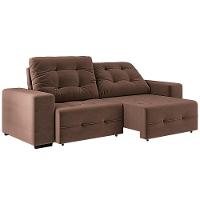 Sofá 4 Lugares Linoforte Bonno Retrátil e Reclinável Revestido em Tecido Suede - 230cm de Largura - 7