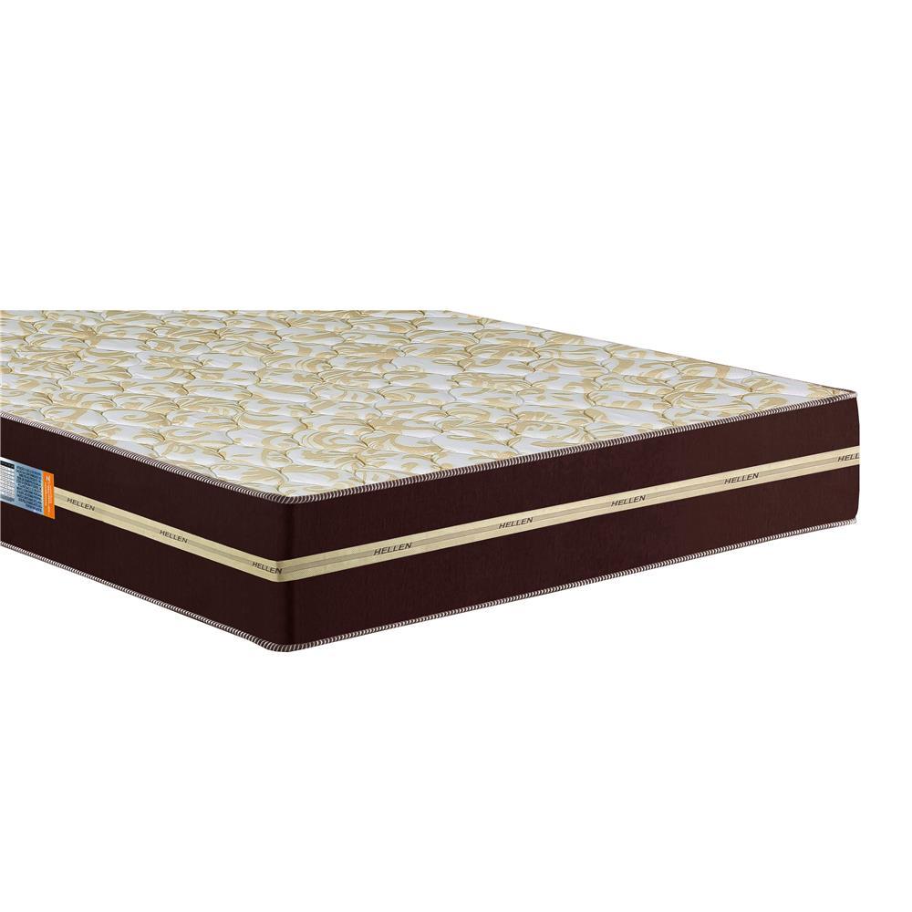 Colchão Casal Hellen Millenium Espuma D33 com Euro Pillow e Revestimento em Tecido Jacquard 19x138x188cm - Marrom e Bege - 2