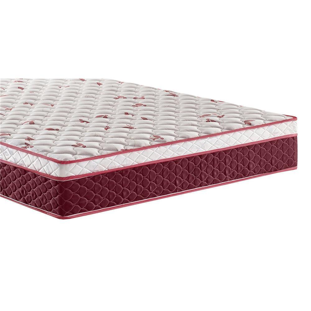Colchão de Casal Hellen Strong One Face Espuma D45 24x138x188 cm - Vermelho e Branco - 2