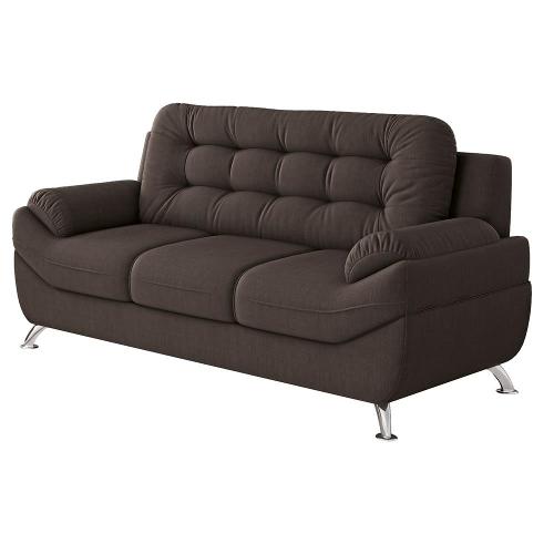 Sofá 3 Lugares Linoforte Mercury Revestido em Tecido Suede - 200cm de largura