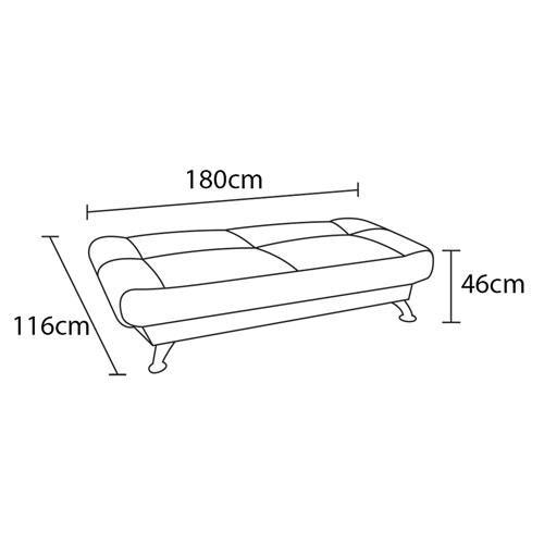 Sofá-cama Matrix Leone em Tecido Veludo Plush 180cm de Largura - 6