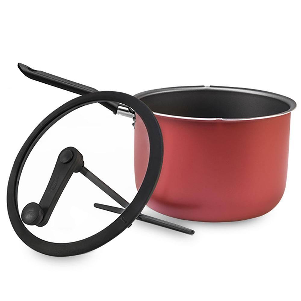 Pipoqueira Brinox Pic Poc com Revestimento Interno Antiaderente Pro-Flon Cereja – 20 cm - 3