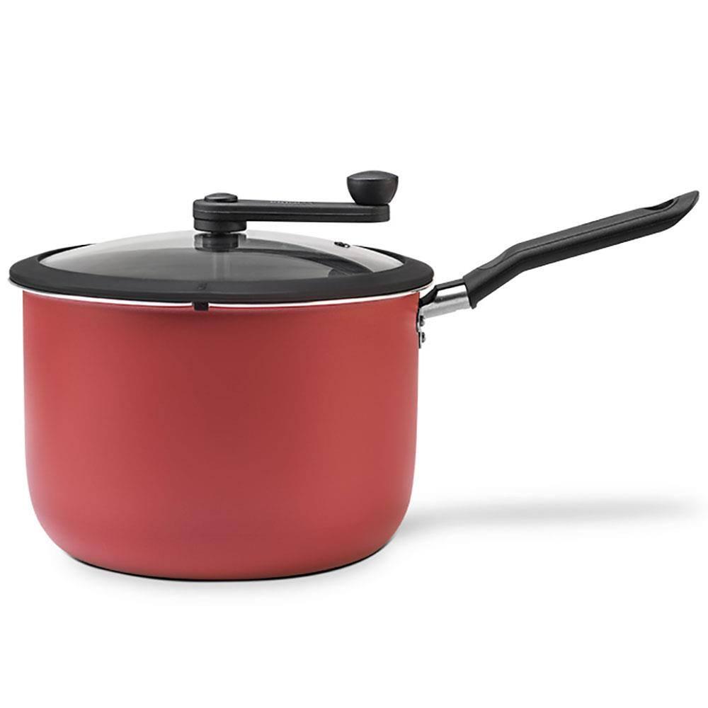 Pipoqueira Brinox Pic Poc com Revestimento Interno Antiaderente Pro-Flon Cereja – 20 cm - 7