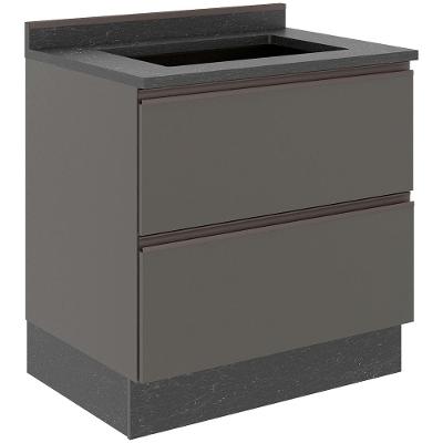 Balcão Cooktop Bartira Linea 4 Bocas 1 Gaveta com Porta Basculante