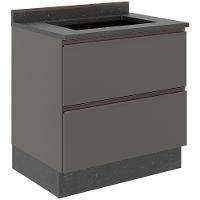 Balcão Cooktop Bartira Linea 5 Bocas com 1 Gaveta e 1 Porta Basculante - 80,1cm de largura - 1