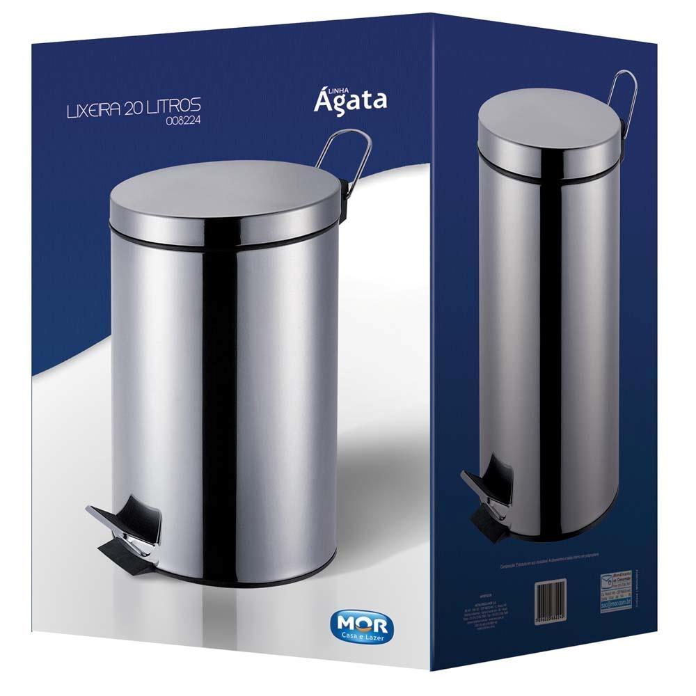 Lixeira M Mor Agata 8224 em Aço 20 LT - 3