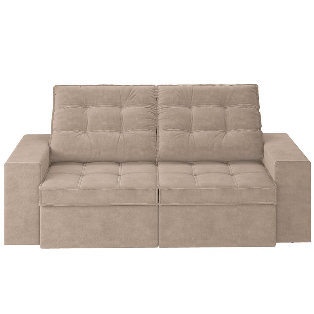 Sofá 3 Lugares Luizzi Monet com Assento Retrátil e Reclinável, Revestido em Veludo - 191cm de Largura - 4