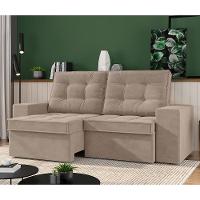 Sofá 3 Lugares Luizzi Monet com Assento Retrátil e Reclinável, Revestido em Veludo - 191cm de Largura - 1