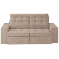 Sofá 3 Lugares Luizzi Monet com Assento Retrátil e Reclinável, Revestido em Veludo - 191cm de Largura - 3