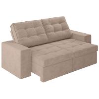 Sofá 3 Lugares Luizzi Monet com Assento Retrátil e Reclinável, Revestido em Veludo - 191cm de Largura - 5