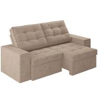 Sofá 3 Lugares Luizzi Monet com Assento Retrátil e Reclinável, Revestido em Veludo - 191cm de Largura - 6