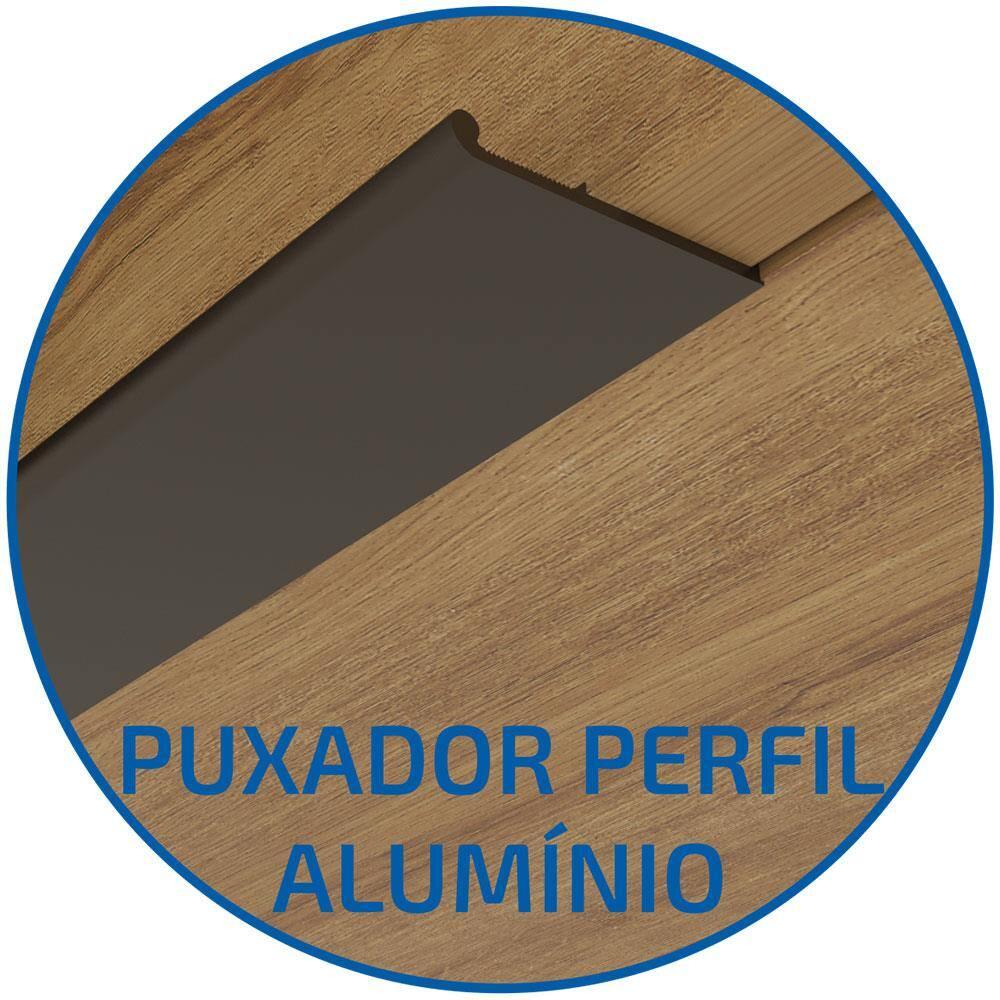 Armário Aéreo Bartira Cristal MDP 15mm com 2 Portas com Vidro e 2 Prateleiras - 80cm de largura - 6