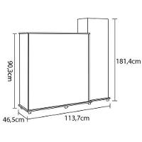 Cômoda Sapateira Bartira Versatti com 4 Gavetas, 1 Porta e Espelho - 5