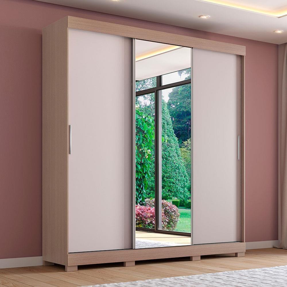 Guarda-Roupa Bartira Ventura com Espelho, 3 Portas de Correr e 4 Gavetas - 205,5cm de largura - 4