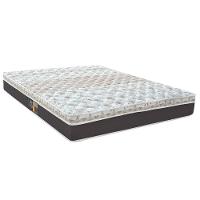Colchão Casal Castor Sleep Class Híbrido com Euro Pillow e Molas Ensacadas 25x138x188 cm - Branco, Cinza e Marrom - 1