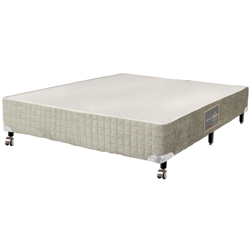 Base Box para Colchão de Casal Castor Premium Gel 39x138x188 cm - Cinza/Branco - 1