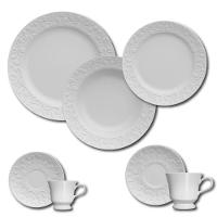 Aparelho de Jantar, Chá e Sobremesa 42 Peças Germer Tassel em Porcelana – Branco - 1