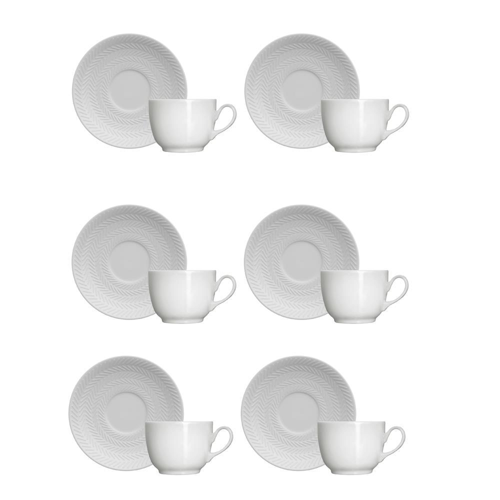 Conjunto de Xícaras para Café Germer Chevron em Porcelana 80 ml – 6 Peças - 1