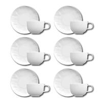 Conjunto de Xícaras para Chá Germer Orgânico em Porcelana 240 ml – 6 Peças - 1