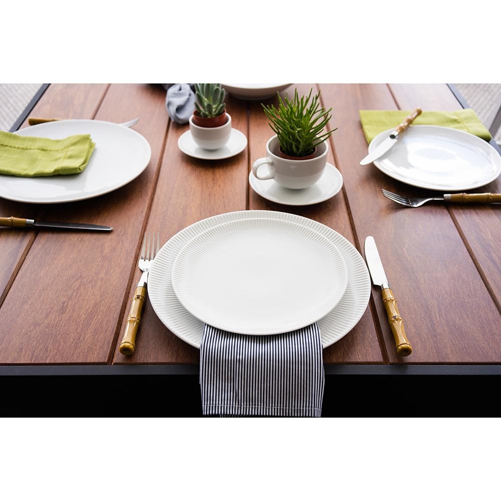 Aparelho de Jantar, Chá, Café e Sobremesa 42 Peças Germer Shell em Porcelana – Branco - 2