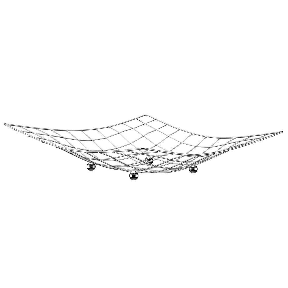 Fruteira de Mesa Rasa Quadriculada Utimil CR412 em Arame Cromado - 1