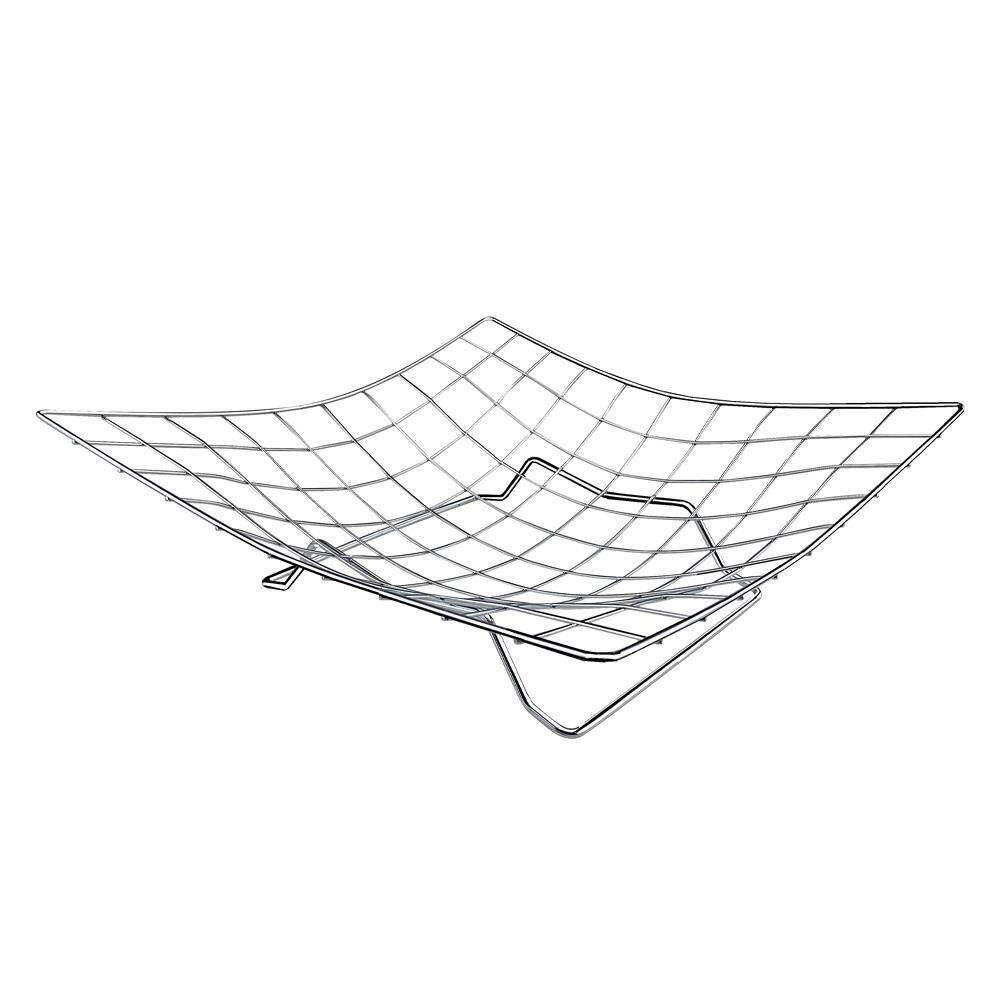 Fruteira de Mesa Rasa Quadriculada Utimil CR412 em Arame Cromado - 3