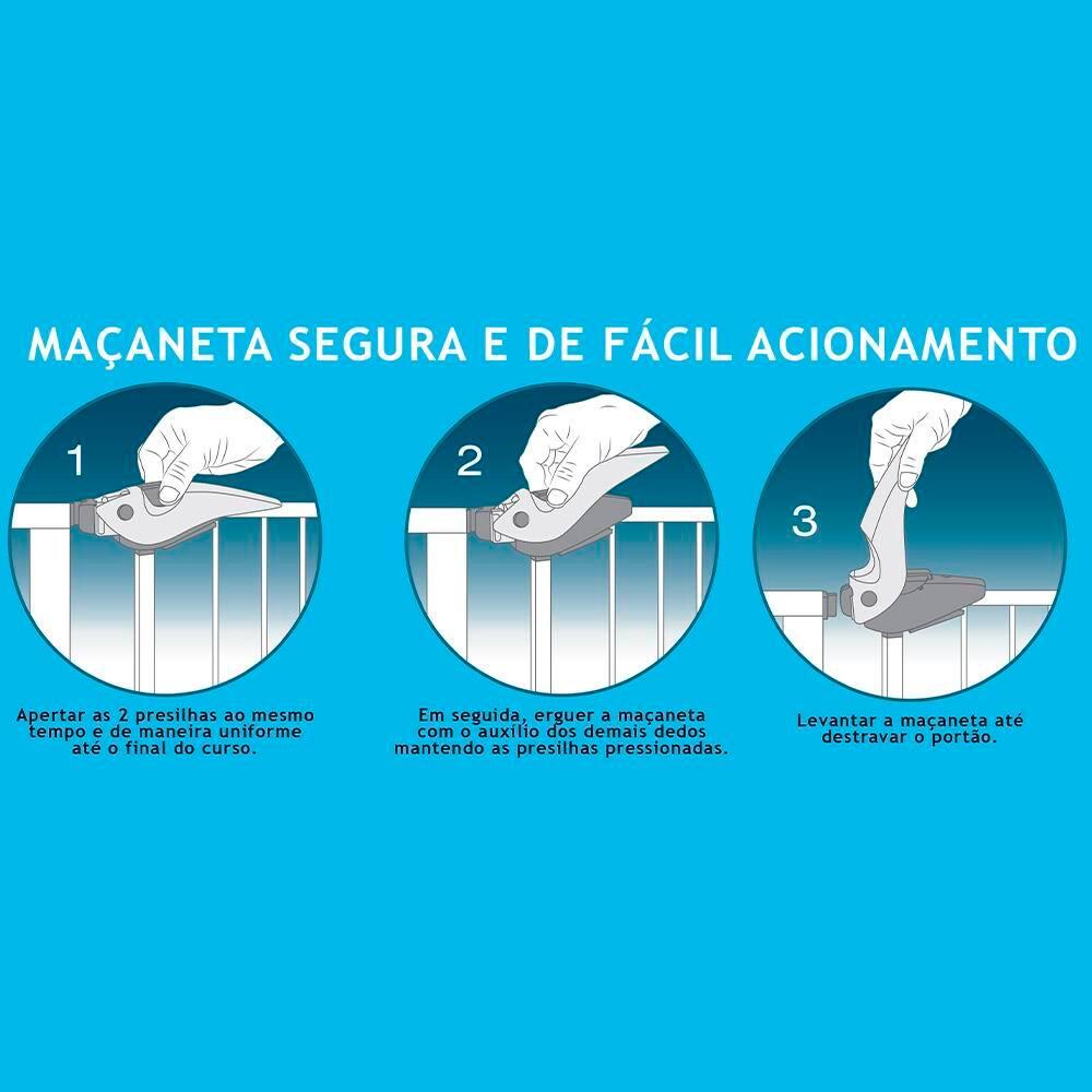 Grade para Porta - Portãozinho Utimil EP205 em Aço 80 x 90 cm - Branco - 6