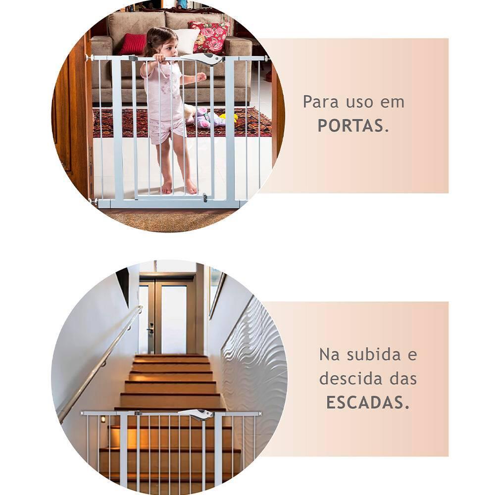 Grade para Porta - Portãozinho Utimil EP205 em Aço 80 x 90 cm - Branco - 7